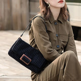 Velvet Shoulder Bag Female Handbag Lady Totes