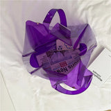 Women PVC Shopping Bag Large Capacity Tote