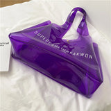 Women PVC Shopping Bag Large Capacity Tote