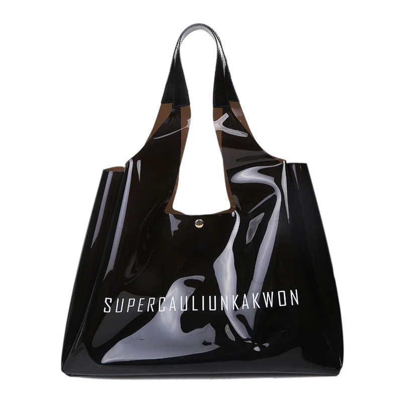 Women PVC Shopping Bag Large Capacity Tote