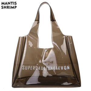 Women PVC Shopping Bag Large Capacity Tote