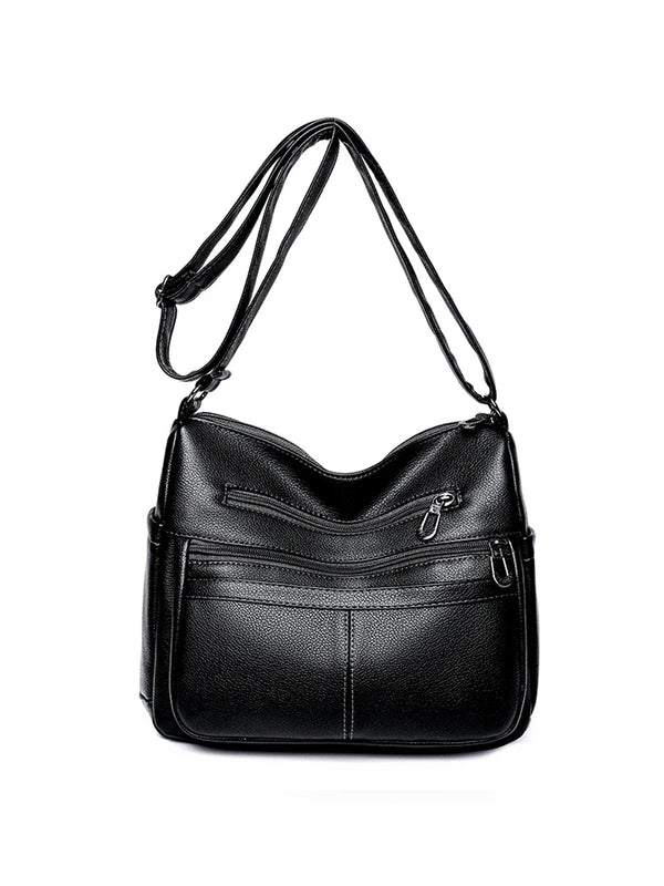 Vintage Casual Messenger Women Shoulder Bag PU Leather Retro Crossbody Purse