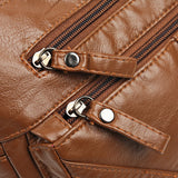 Women Crossbody Bag Large Capacity Tote Shoulder Bag Retro PU Handbag