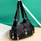 Women Bags Vintage Soft PU Casual Travel Bags Large Handbags
