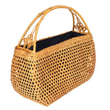 Women Bamboo Bags Bohemian Beach Handbag Lady Rattan Knitted Bag