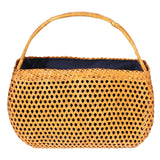 Women Bamboo Bags Bohemian Beach Handbag Lady Rattan Knitted Bag