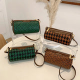 Vintage Style Pink Crossbody Bag Letter Print Mini Round Handbag