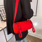 Women Barrel Shoulder Bag Satchel Purses Crossbody Cylinder Bag