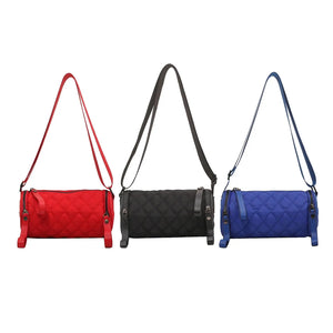 Quilted Barrel Shape Crossbody Bag for Women
