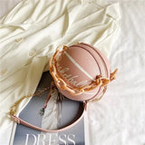 Women Crossbody Shoulder Bag Stylish Round Shaped Messenger Bag