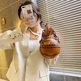 Women Crossbody Shoulder Bag Stylish Round Shaped Messenger Bag