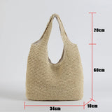 Women Beach Bags Straw Shoulder Travel Tote Large Handbags