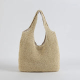 Woven Straw Beach Bag Summer Tote Large Handbag