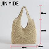 Woven Straw Beach Bag Summer Tote Large Handbag
