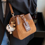 Women Beading Pendant Handbag Embossed Shoulder Bag