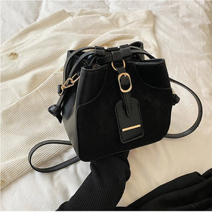 Women Beading Pendant Handbag Embossed Shoulder Bag
