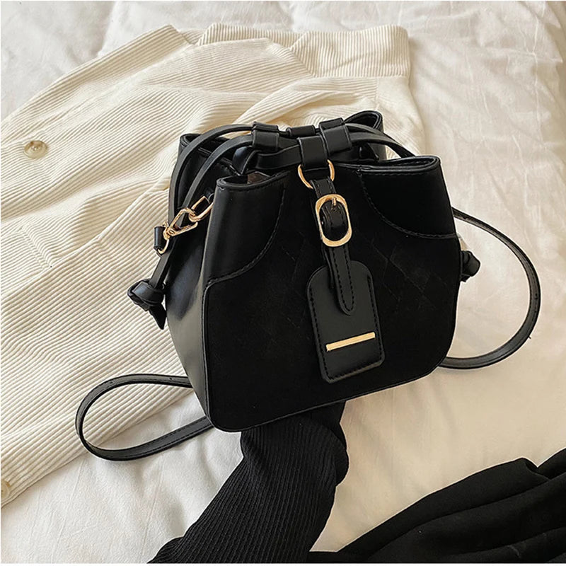 Women Beading Pendant Handbag Embossed Shoulder Bag