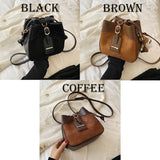 Women Beading Pendant Handbag Embossed Shoulder Bag