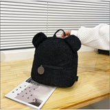 Cute Bear Backpack for Kids & Women, Portable Travel Rucksack