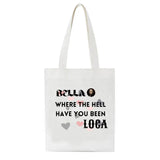 90s Retro Canvas Tote Bag Bella Where Have You Been Loca Student Handbag Girl