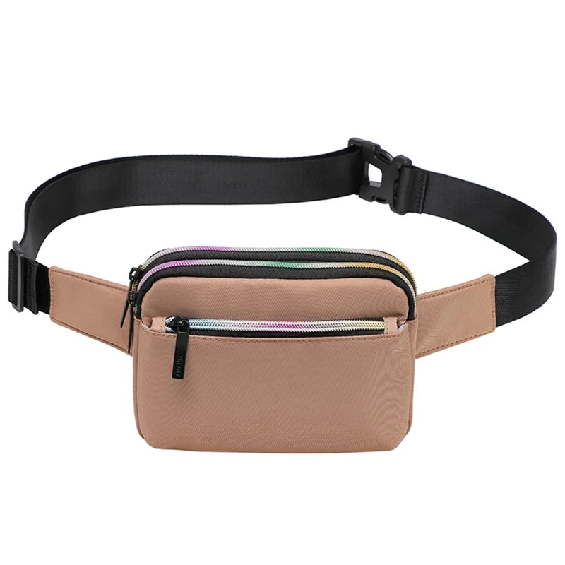 Women Belt Bag Fanny Pack Phone Money Light Sports Waist Bags Zipper Travel