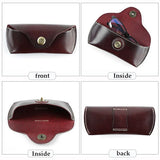 Leather Belt Bag Glasses Case Hard Waist Pouch Eyeglasses Holder