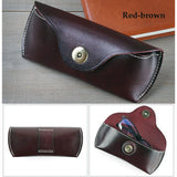 Leather Belt Bag Glasses Case Hard Waist Pouch Eyeglasses Holder