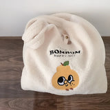Berber Fleece Shoulder Bag Plush Handbag Canvas Tote Large Capacity