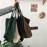 Women Large Canvas Shopping Bag Reusable Tote Grocery Eco Shopper Shoulder Bags