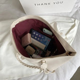 Women Large Capacity Woven Shoulder Bag Totes