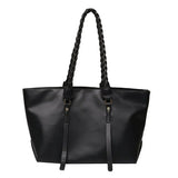 Women Large Capacity Woven Shoulder Bag Totes