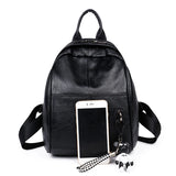 Mini Bear School Backpack Leather Schoolbags For Teenage Girls
