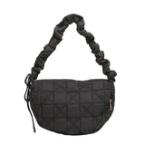 Quilted Cloud Puffy Shoulder Bag Canvas Dumpling Bag Lightweight