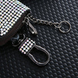 Bling Crystal Car Key Case Wallet Rhinestone Keychain Zipper Bag