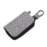 Bling Crystal Car Key Case Wallet Rhinestone Keychain Zipper Bag