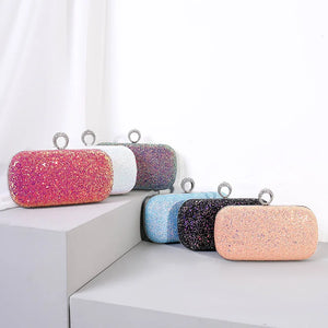 Red Diamond Evening Clutch Party Bag Chain Shoulder Bag