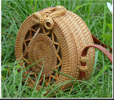 Boho Rattan Shoulder Bag Classic Crossbody Handbag