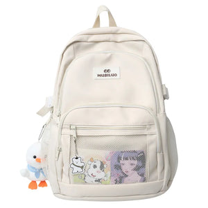 Nylon Backpack Travel Mesh Student School Bag Laptop