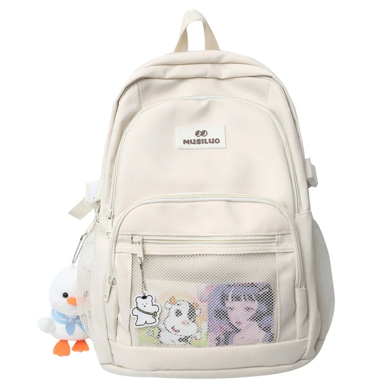 Nylon Backpack Travel Mesh Student School Bag Laptop