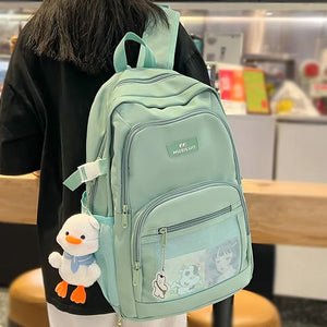 Nylon Backpack Travel Mesh Student School Bag Laptop