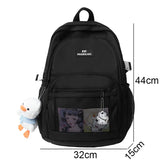 Nylon Backpack Travel Mesh Student School Bag Laptop