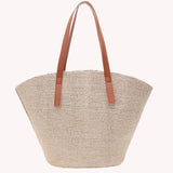 Women Braided Basket Clutch Top-handle Bag Large Straw Shoulder Bag