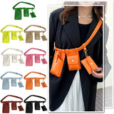 Women Leather Fanny Pack Waterproof Waist Bag with Multi-pocket Design