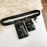 Women Leather Fanny Pack Waterproof Waist Bag Multi-pocket