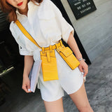 Women Leather Fanny Pack Waterproof Waist Bag Multi-pocket