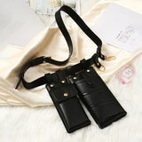 Women Leather Fanny Pack Belt Bag Waterproof Waist Pack