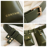 Women Leather Fanny Pack Waterproof Waist Bag Multi-pocket