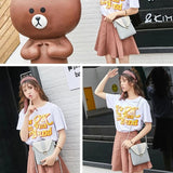 Sweet Women Lock Shoulder Bag Quilted Small Clutch Handbag