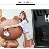 Sweet Women Lock Shoulder Bag Quilted Small Clutch Handbag