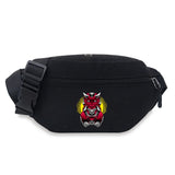 Monster Print Outdoor Sports Bag Canvas Waist Bag Crossbody Banana Bag